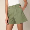 imageAmazon Essentials Womens HighRise RelaxedFit Elastic Back ShortDark Olive