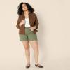 imageAmazon Essentials Womens HighRise RelaxedFit Elastic Back ShortDark Olive