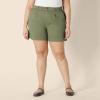 imageAmazon Essentials Womens HighRise RelaxedFit Elastic Back ShortDark Olive