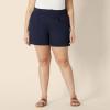 imageAmazon Essentials Womens HighRise RelaxedFit Elastic Back ShortNavy