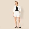imageAmazon Essentials Womens HighRise RelaxedFit Elastic Back ShortWhite