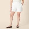 imageAmazon Essentials Womens HighRise RelaxedFit Elastic Back ShortWhite