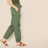 imageAmazon Essentials Womens MidRise RelaxedFit FullLength Parachute PantDark Olive