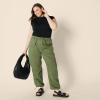 imageAmazon Essentials Womens MidRise RelaxedFit FullLength Parachute PantDark Olive