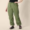 imageAmazon Essentials Womens MidRise RelaxedFit FullLength Parachute PantDark Olive