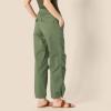 imageAmazon Essentials Womens MidRise RelaxedFit FullLength Parachute PantDark Olive