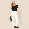 imageAmazon Essentials Womens MidRise RelaxedFit FullLength Parachute PantWhite