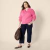 imageAmazon Essentials Womens RelaxedFit Midweight Cotton Polo Pullover SweaterHot Pink