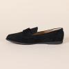 imageAmazon Essentials Womens Soft Moccasins Toe LoaferBlack Faux Microsuede