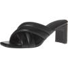 imageAmazon Essentials Womens Crossover Heeled Sandal with Padded Straps and Memory Foam InsoleBlack Faux Leather