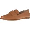imageAmazon Essentials Womens Soft Moccasins Toe LoaferCamel Faux Leather