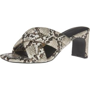 imageAmazon Essentials Womens Crossover Heeled Sandal with Padded Straps and Memory Foam InsoleMulti Faux Snake Skin