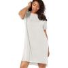 imageAmazon Essentials Womens Jersey OversizedFit ShortSleeve Pocket TShirt Dress Previously Daily RitualLight Grey Heather