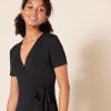 imageAmazon Essentials Womens Short Sleeve FauxWrap DressBlack