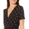 imageAmazon Essentials Womens Short Sleeve FauxWrap DressBlack Dots