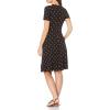 imageAmazon Essentials Womens Short Sleeve FauxWrap DressBlack Dots