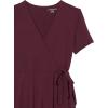 imageAmazon Essentials Womens Short Sleeve FauxWrap DressBurgundy