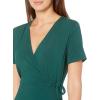 imageAmazon Essentials Womens Short Sleeve FauxWrap DressJade Green