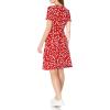 imageAmazon Essentials Womens Short Sleeve FauxWrap DressMelon Orange Flowers