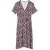 imageAmazon Essentials Womens Short Sleeve FauxWrap DressNavy Ditsy Floral