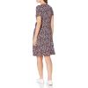imageAmazon Essentials Womens Short Sleeve FauxWrap DressNavy Ditsy Floral