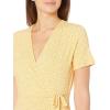 imageAmazon Essentials Womens Short Sleeve FauxWrap DressYellow Tulips