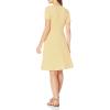 imageAmazon Essentials Womens Short Sleeve FauxWrap DressYellow Tulips