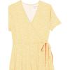imageAmazon Essentials Womens Short Sleeve FauxWrap DressYellow Tulips