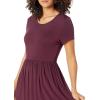 imageAmazon Essentials Womens ShortSleeve Waisted Maxi Dress Available in Plus SizeBurgundy