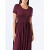 imageAmazon Essentials Womens ShortSleeve Waisted Maxi Dress Available in Plus SizeBurgundy
