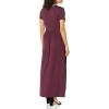 imageAmazon Essentials Womens ShortSleeve Waisted Maxi Dress Available in Plus SizeBurgundy