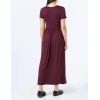 imageAmazon Essentials Womens ShortSleeve Waisted Maxi Dress Available in Plus SizeBurgundy