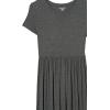 imageAmazon Essentials Womens ShortSleeve Waisted Maxi Dress Available in Plus SizeCharcoal Heather