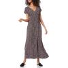 imageAmazon Essentials Womens Waisted Maxi Dress Available in Plus SizeBlack Confetti Print
