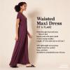 imageAmazon Essentials Womens Waisted Maxi Dress Available in Plus SizeCharcoal Heather