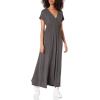 imageAmazon Essentials Womens Waisted Maxi Dress Available in Plus SizeCharcoal Heather