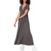 imageAmazon Essentials Womens Waisted Maxi Dress Available in Plus SizeCharcoal Heather