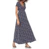 imageAmazon Essentials Womens Waisted Maxi Dress Available in Plus SizeNavy White Dots