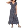 imageAmazon Essentials Womens Waisted Maxi Dress Available in Plus SizeNavy White Dots