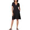 imageAmazon Essentials Womens Short Sleeve FauxWrap DressBlack