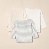 imageAmazon Essentials Unisex Babies RelaxedFit 100 Cotton LongSleeve TShirts Pack of 3Oatmeal HeatherStripe