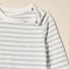 imageAmazon Essentials Unisex Babies RelaxedFit 100 Cotton LongSleeve TShirts Pack of 3Oatmeal HeatherStripe