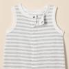 imageAmazon Essentials Unisex Babies Sleeveless and ShortSleeve Romper Set Pack of 2Beige DogsHeather Stripe