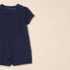 imageAmazon Essentials Unisex Babies Sleeveless and ShortSleeve Romper Set Pack of 2BlueStripe