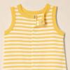 imageAmazon Essentials Unisex Babies Sleeveless and ShortSleeve Romper Set Pack of 2Purple Melon TigerStripe