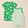 imageAmazon Essentials Unisex Babies Sleeveless and ShortSleeve Romper Set Pack of 2SportyStripe