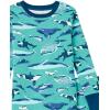 imageAmazon Essentials Unisex Babies Toddlers and Kids SnugFit Cotton Pajama Sleepwear Sets 2PieceAqua Green WhaleBlue Sea Life