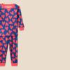 imageAmazon Essentials Unisex Babies Toddlers and Kids SnugFit Cotton Pajama Sleepwear Sets 2PieceBlue Orange Hearts