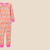 imageAmazon Essentials Unisex Babies Toddlers and Kids SnugFit Cotton Pajama Sleepwear Sets 2PieceCoral Orange Dog