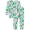 imageAmazon Essentials Unisex Babies Toddlers and Kids SnugFit Cotton Pajama Sleepwear Sets 2PieceEcru Festive Tree